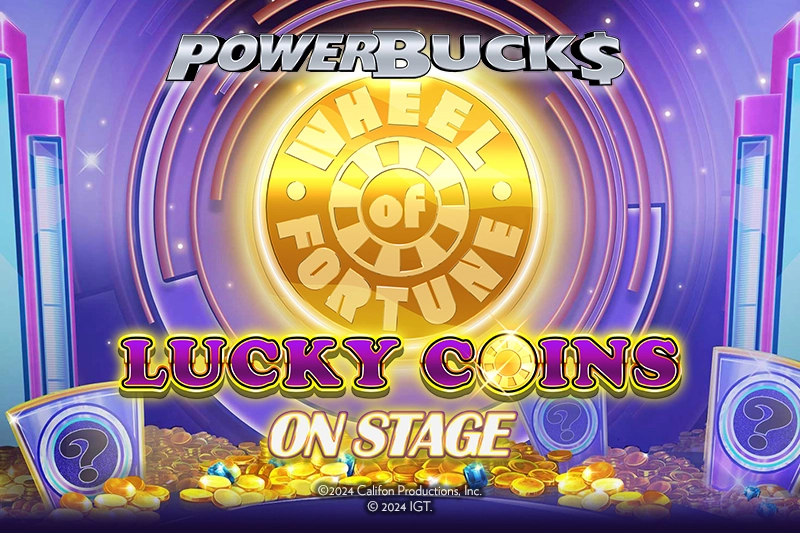 10553 powerbucks wheel of fortune lucky coins on stage